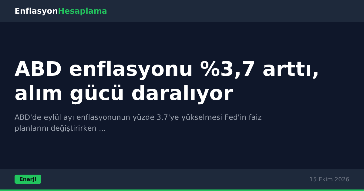 ABD enflasyonu %3,7 arttı, alım gücü daralıyor