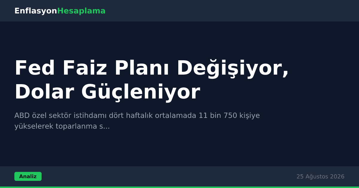 Fed Faiz Planı Değişiyor, Dolar Güçleniyor
