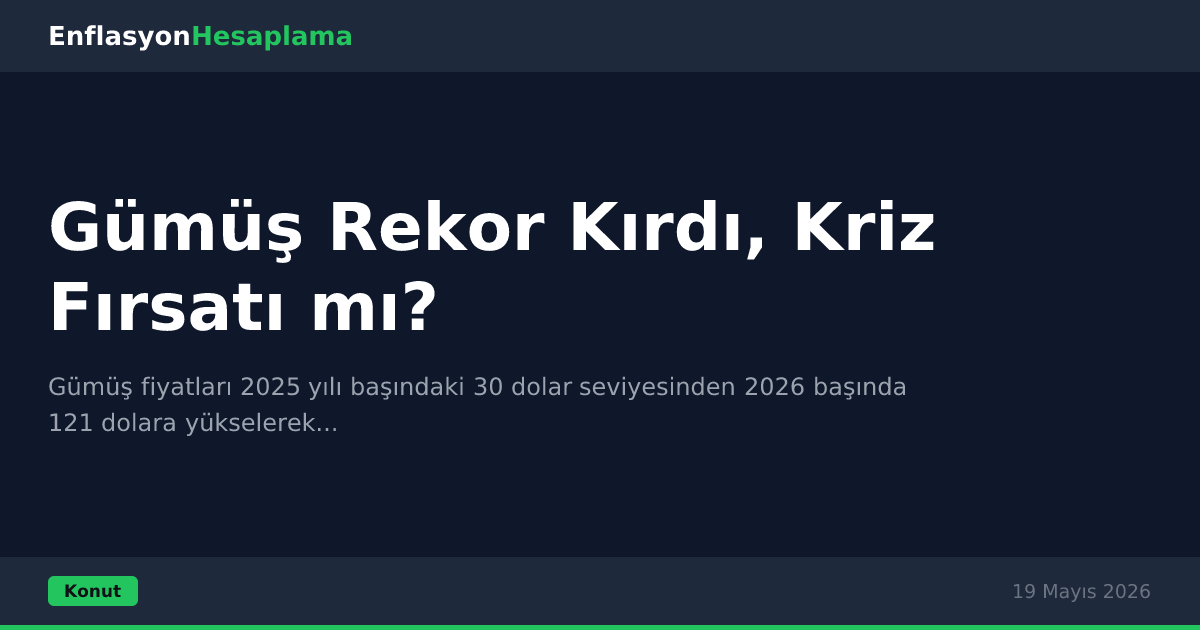 Gümüş Rekor Kırdı, Kriz Fırsatı mı?