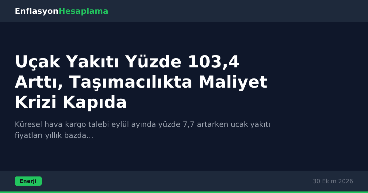 Uçak Yakıtı Yüzde 103,4 Arttı, Taşımacılıkta Maliyet Krizi Kapıda