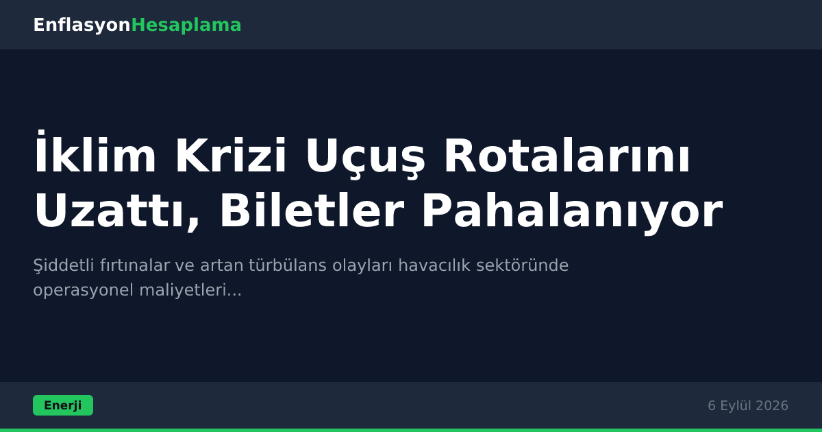 İklim Krizi Uçuş Rotalarını Uzattı, Biletler Pahalanıyor