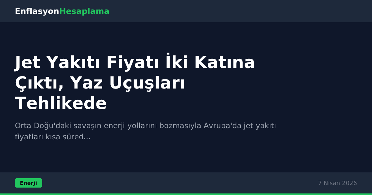 Jet Yakıtı Fiyatı İki Katına Çıktı, Yaz Uçuşları Tehlikede
