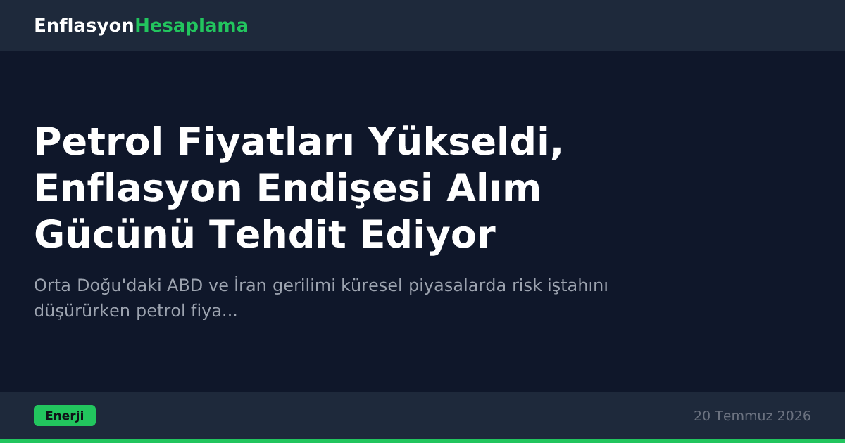 Petrol Fiyatları Yükseldi, Enflasyon Endişesi Alım Gücünü Tehdit Ediyor