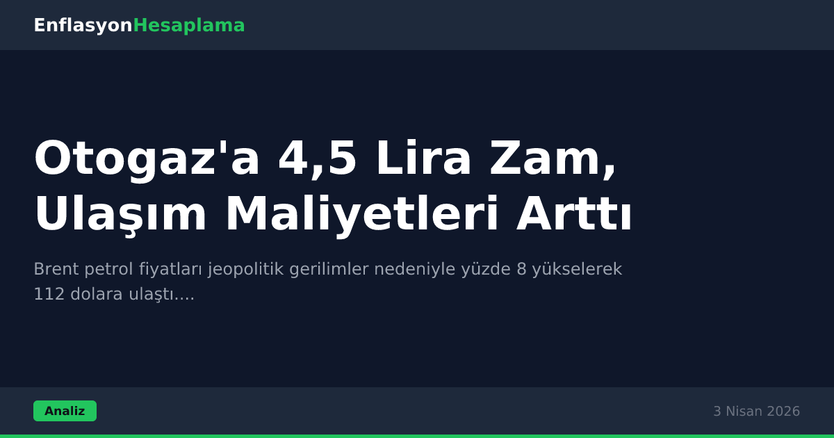 Otogaz'a 4,5 Lira Zam, Ulaşım Maliyetleri Arttı
