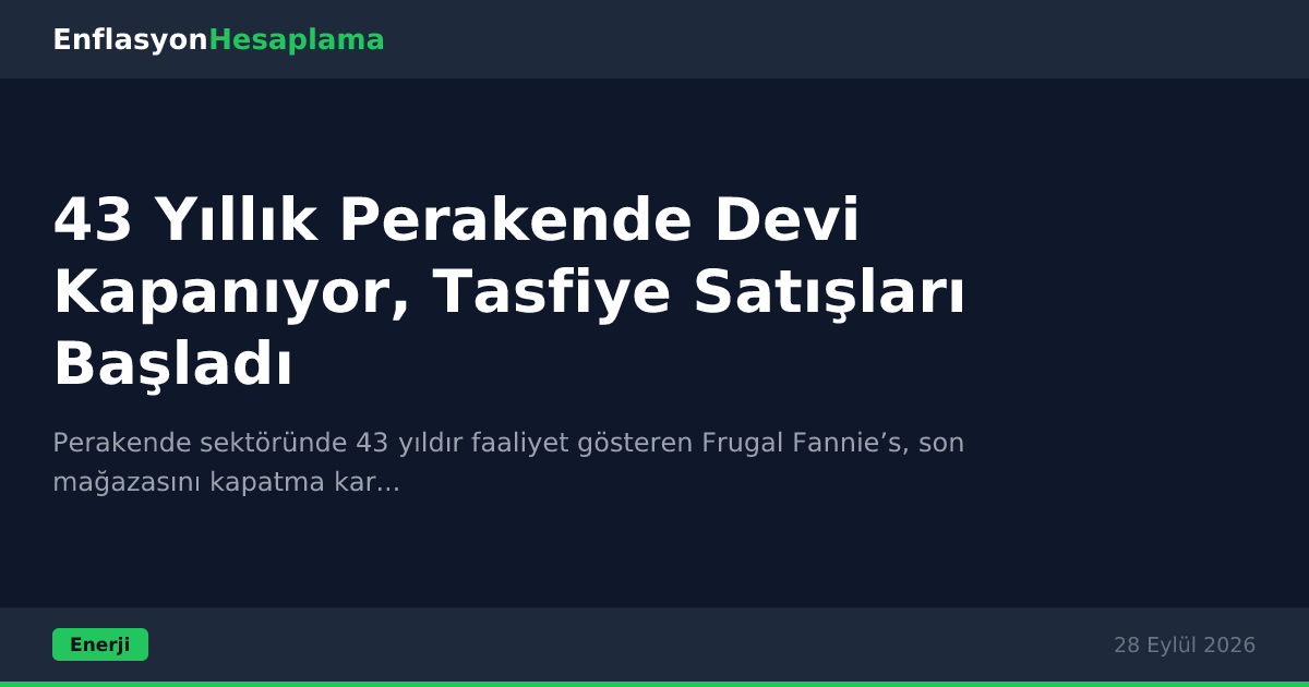 43 Yıllık Perakende Devi Kapanıyor, Tasfiye Satışları Başladı