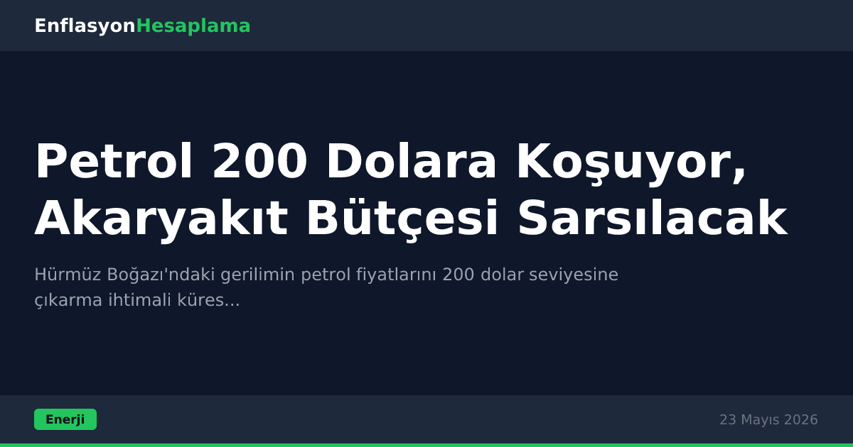 Petrol 200 Dolara Koşuyor, Akaryakıt Bütçesi Sarsılacak